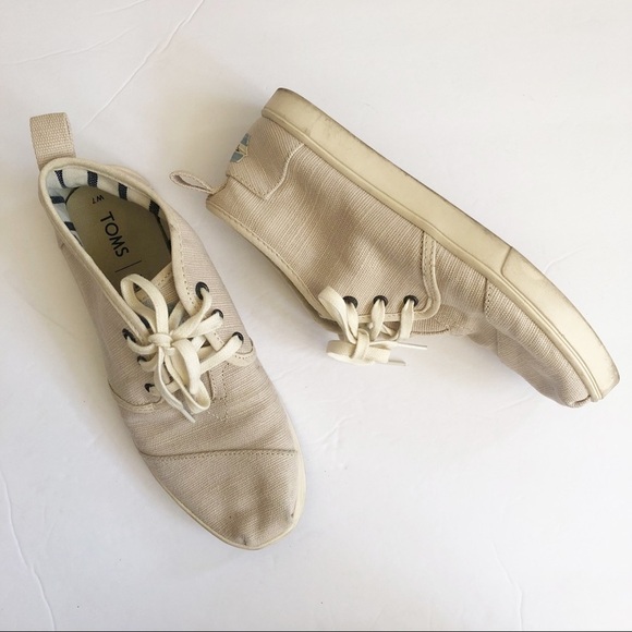 Toms Canvas Lace Up Casual Sneaker Shoes - Picture 1 of 11